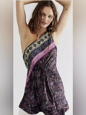 Free People | One Shoulder Mira Printed Tunic Top/dress | Size XS
